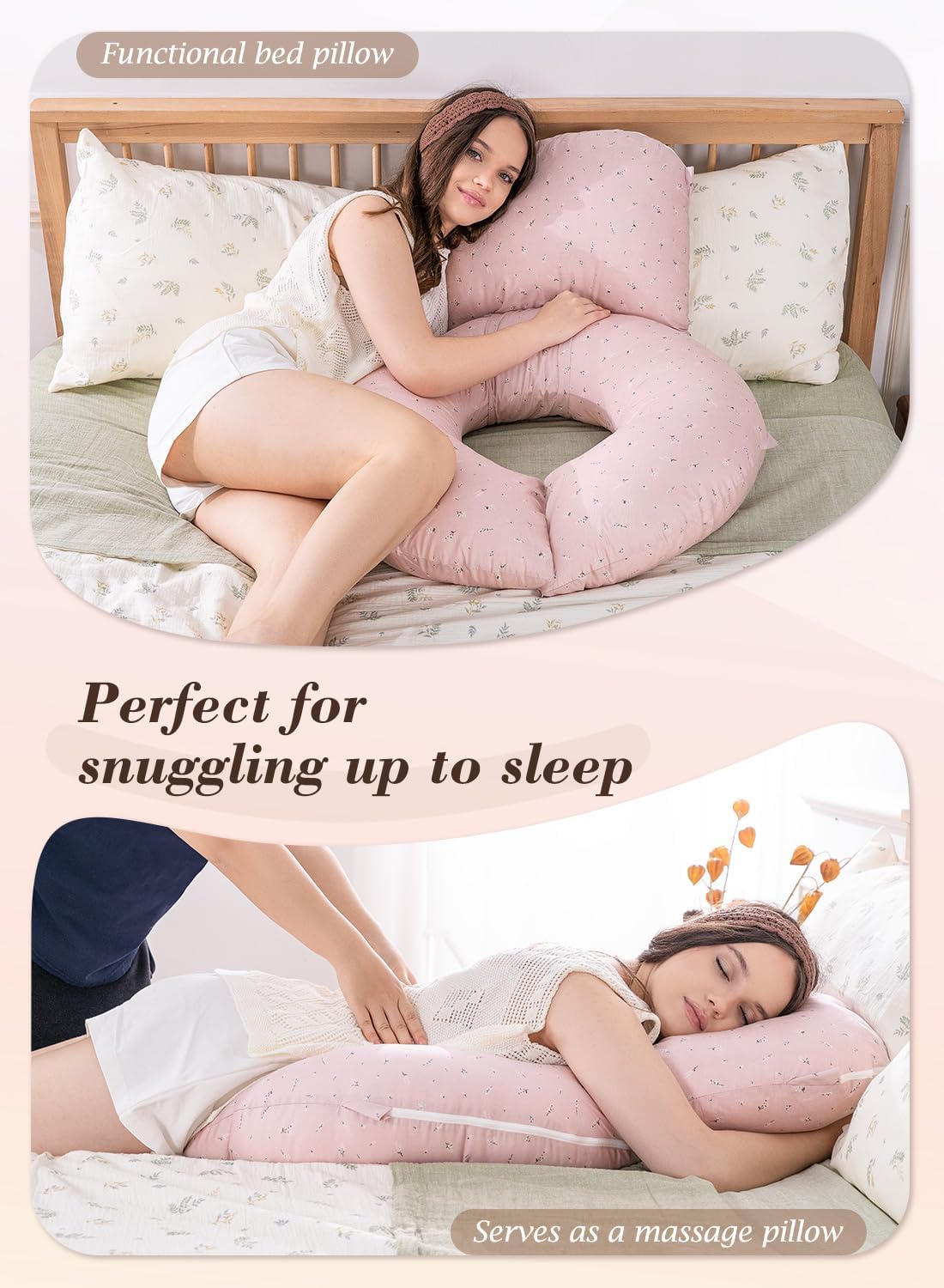 INSEN Wedge Pillow Set for Sleeping and After Surgery, Use for Acid Reflux, Reading and Relaxing, Headboard Pillow for Sitting in Bed