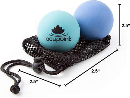 Acupoint Physical Massage Therapy Ball Set - Ideal for Yoga, Deep Tissue Massage, Trigger Point Therapy and Myofascial Release Physical Therapy Equipment