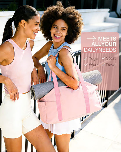 Tote Bag for Women, 26L Capacity Travel Purses Work Bag, Small Zipper Tote Bag for Travel Nurse Gym Teacher
