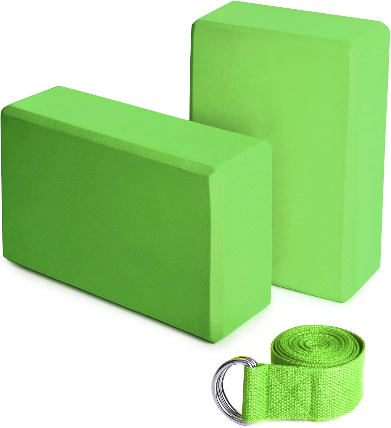 Yoga Blocks Yoga Strap Set EVA Yoga Blocks with Strap for Yoga Pilates Meditation
