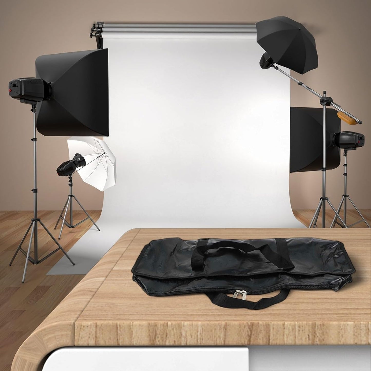 Yoga Storage Bag for Mats, Floor Covers, Photography Lights and Tripods with Foldable Function for Outdoor Convenience (Black, 60 x 15 x 15 cm)