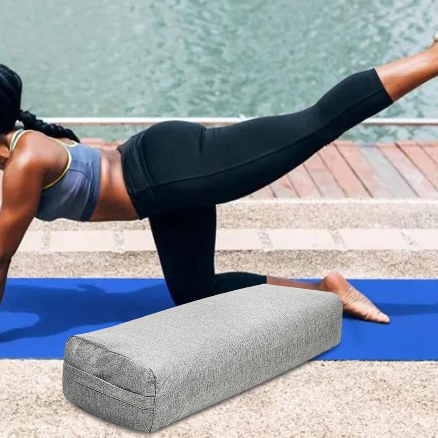 kowaku Bolster Support Pillow for Legs for Balance Easy to Clean Professional for Women Rectangular Pillow with Carrying Handle