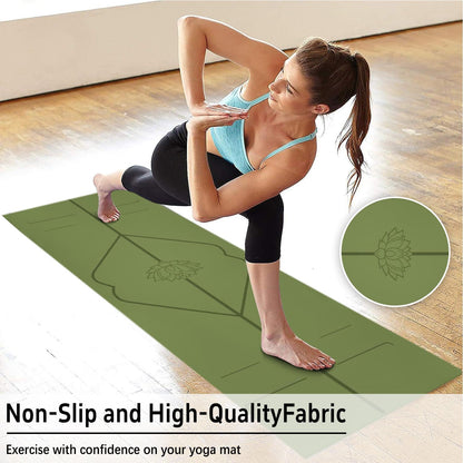 Hot Yoga Mat Towel with Corner Pockets Yoga Towels for Hot Yoga Non Slip with Travel Bag Sweat Absorbent Yoga Blankets Mat Cover for Workout Gym 70"x26" (Mountain-01, 70x26)