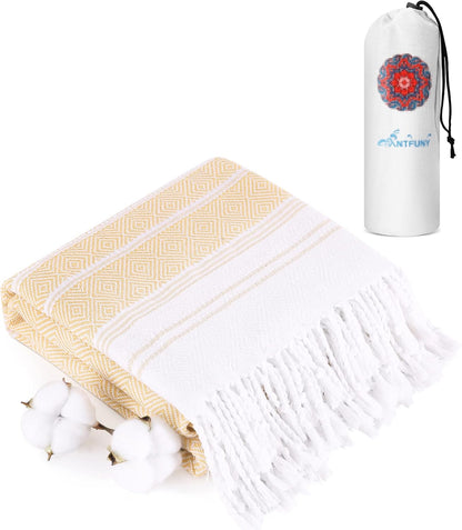 Antfuny Turkish Beach Towels Vacation Essentials Quick Dry Sand Free Oversized Bath Pool Swim Towel Extra Large XL Blanket Adult Travel Cruise Accessories Must Haves Clearance Stuff Necessities - Colors B