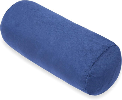 1 MIDDLE ONE Round Cylinder Bolster Pillow with Removable Velvet Cover, Tube Roll Cervical Pillow for Head, Neck, Back and Legs Support, 13" x 6", Grey