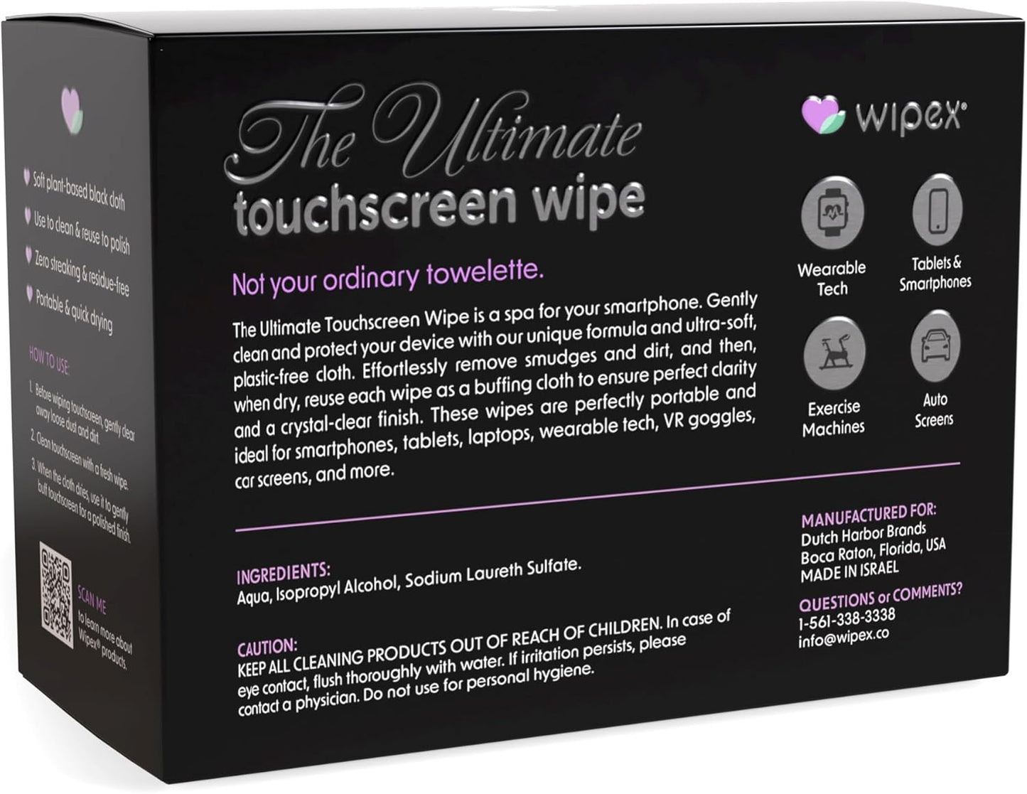 Wipex Yoga Mat Cleaner & Fitness Wipes - Natural Lavender & Vinegar Gym Equipment Cleaner - 75 Gym Wipes to Clean Yoga Mats, Spinning & Peloton Bikes, Weight Machines & Surfaces