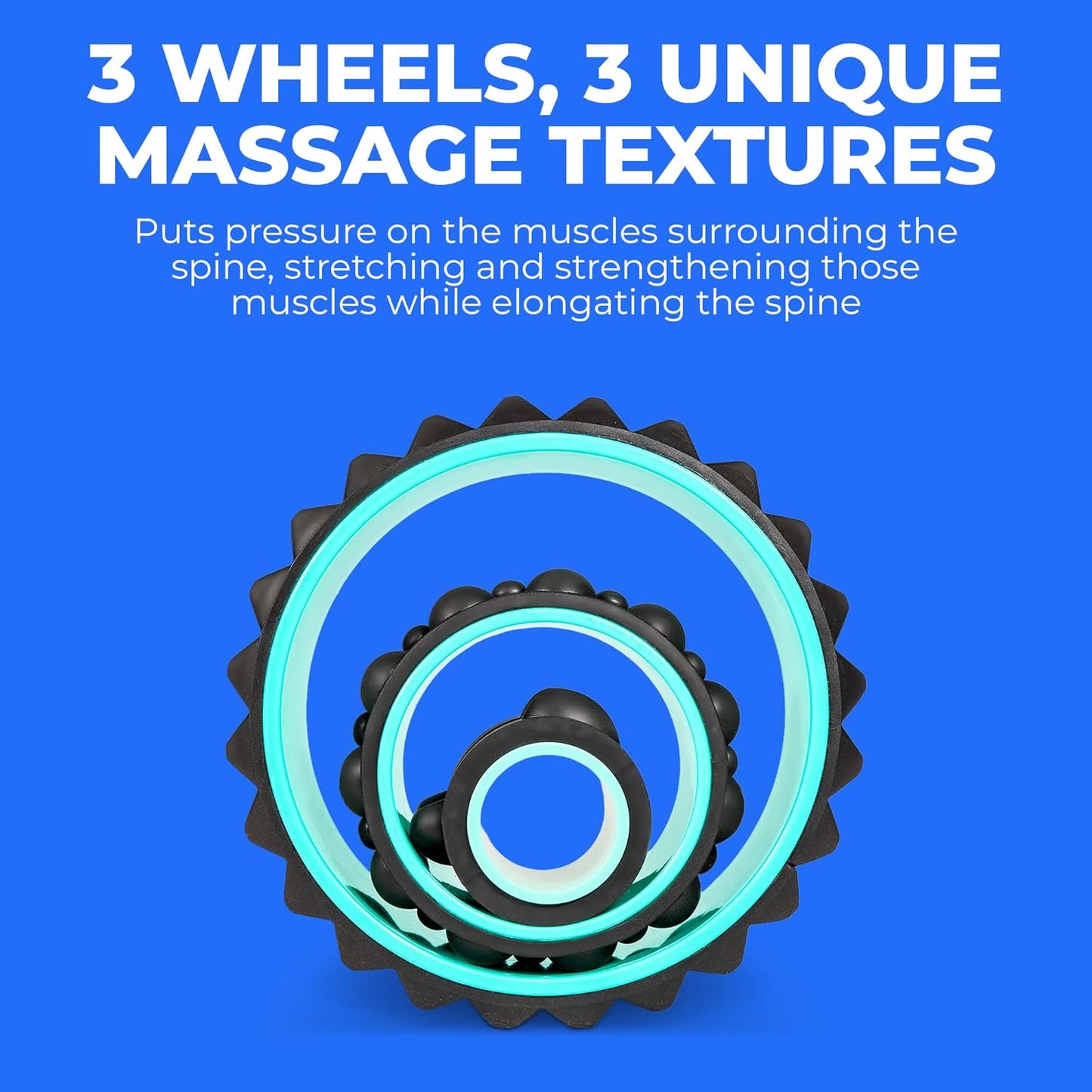 Chirp Wheel XR Knot Kneader - Firm Massage Roller, Shiatsu Thumb Massage, Muscle Release Tool for Knots &Tension Relief | High Density Foam for Physical Therapy & Relaxation, 500lbs Capacity, 6" Mint