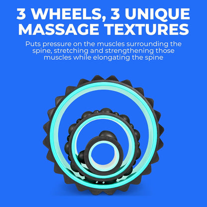 Chirp Wheel XR Knot Kneader - Firm Massage Roller, Shiatsu Thumb Massage, Muscle Release Tool for Knots &Tension Relief | High Density Foam for Physical Therapy & Relaxation, 500lbs Capacity, 6" Mint