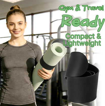 Aolamegs Yoga Mat Strap Slap Band-Instant One Snap Holder Keeps Mats Tightly Rolled & Secure -Soft Silicone Gym Accessories