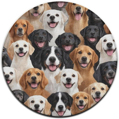 Soft Round Yoga Carpet, Office Chair Decor Round Mat for Carpet and Hardwood Floors Purple Butterfly