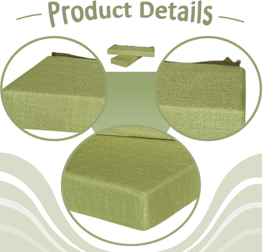 Yoga Bolster Yoga Shoulder Stand Pad for Poses Ergonomic Multipurpose Lightweight Cushion Rectangular Pillow, Linen Green