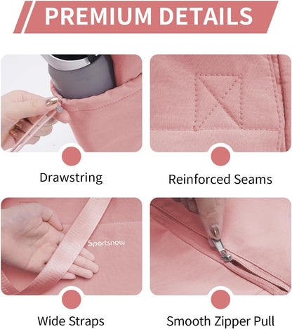 sportsnew Yoga Mat Bag Tote Yoga Gym Bags For Women Men with Waterproof Wet Pocket & Hook-and-loop, Quick Access Storage Yoga Mat Bag Carrier