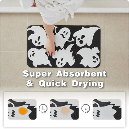 TYUU Bath Mat, Bathroom Rugs Non Slip Washable Thin Absorbent Quick Dry Bath Mat Fits Under Door Bathroom Floor Mat Perfect for Bath, Shower, or Sink 24"x36" Dark Grey