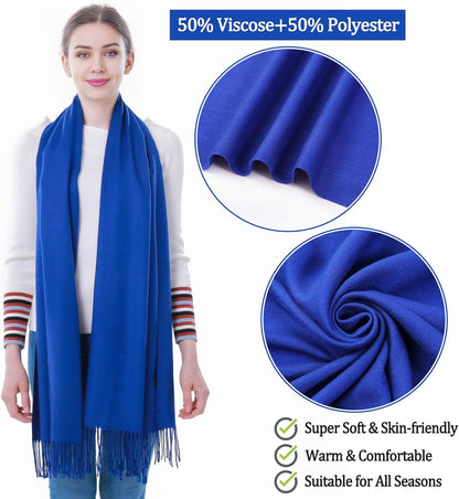 Pashmina Scarf and Shawl - Soft Women Pashminas Wrap for Wedding Evening Party dresses