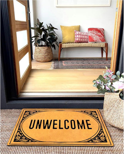 MELODADDY Funny Welcome Doormat Front Door Decor Rugs with Rubber Back 30"(L) x 18"(W) Personalized Matt Outside Entrance (Leave Your Worries At the Door Yoga Meditation Namaste)