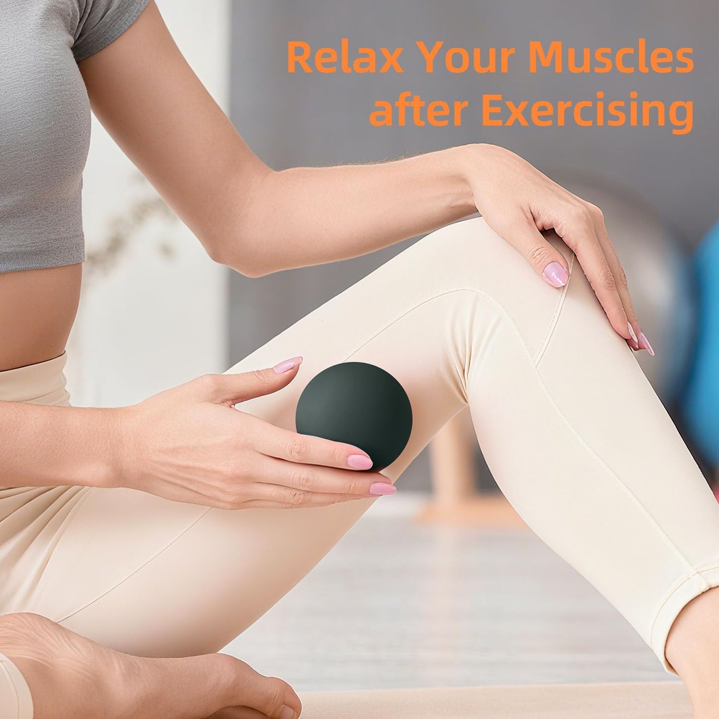 Massage Lacrosse Balls for Myofascial Release, Trigger Point Therapy and Yoga Therapy, Foot Massage Ball to Relieve Plantar Fasciitis Black