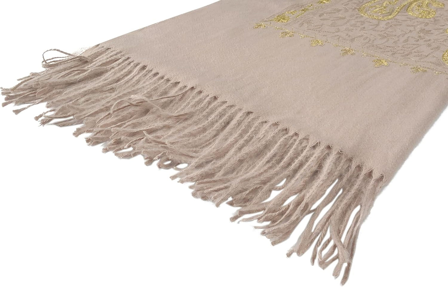 Urban CoCo Women's Embroidered Oversize Tassel Shawl Scarf Wraps for Women