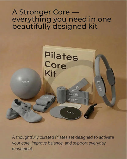 Pilates Kit for Women – Home Pilates Equipment Set with Ring, Ball & Resistance Bands | Pilates Starter Kit with Accessories in Gift Box