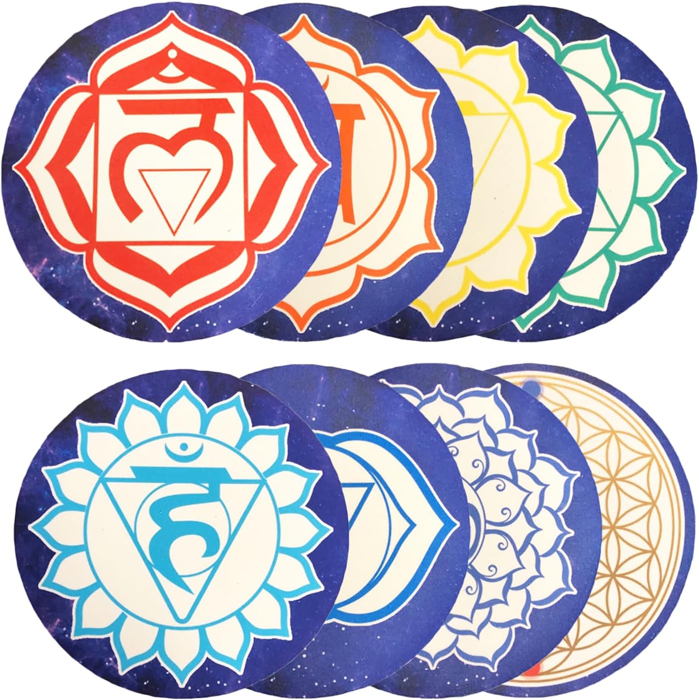FMTY Crystal Singing Bowls Mat, Round singing bowls Mat Washable healing bowl cusion, Non-Slip Floor Mat Suitable for Sound Bowl Set, 52"Round (52")