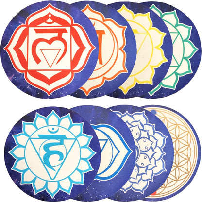 FMTY Crystal Singing Bowls Mat, Round singing bowls Mat Washable healing bowl cusion, Non-Slip Floor Mat Suitable for Sound Bowl Set, 52"Round (52")