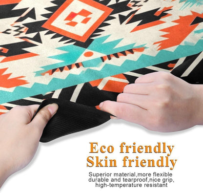 Nander Yoga Mat Thick Non-slip Soft Breathe Elastic Exercise Fitness Gym 1MM Thick Natural Rubber for Yoga Mats,Native American Tribal
