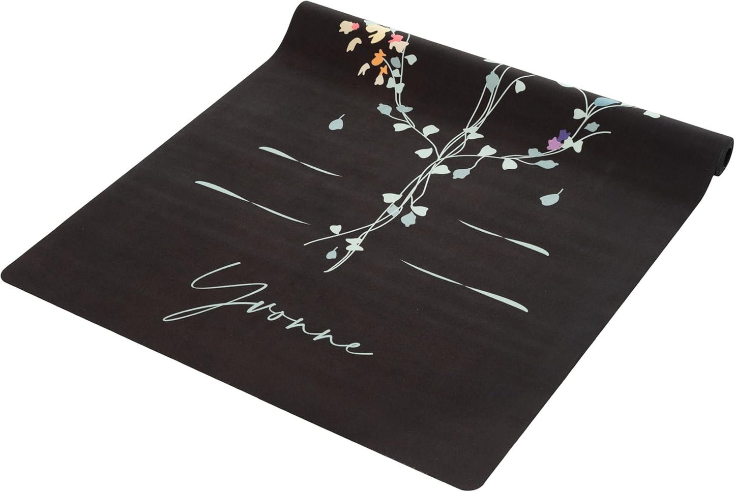 Yvonne Hummingbird Harmony Travel Yoga Mat - Ultra Thin 1/16” (1.5mm), Lightweight, Foldable & Non-Slip, Eco-Friendly Natural Rubber for Travel & Home + Free Carrying Strap