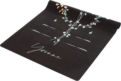 Yvonne Hummingbird Harmony Travel Yoga Mat - Ultra Thin 1/16” (1.5mm), Lightweight, Foldable & Non-Slip, Eco-Friendly Natural Rubber for Travel & Home + Free Carrying Strap