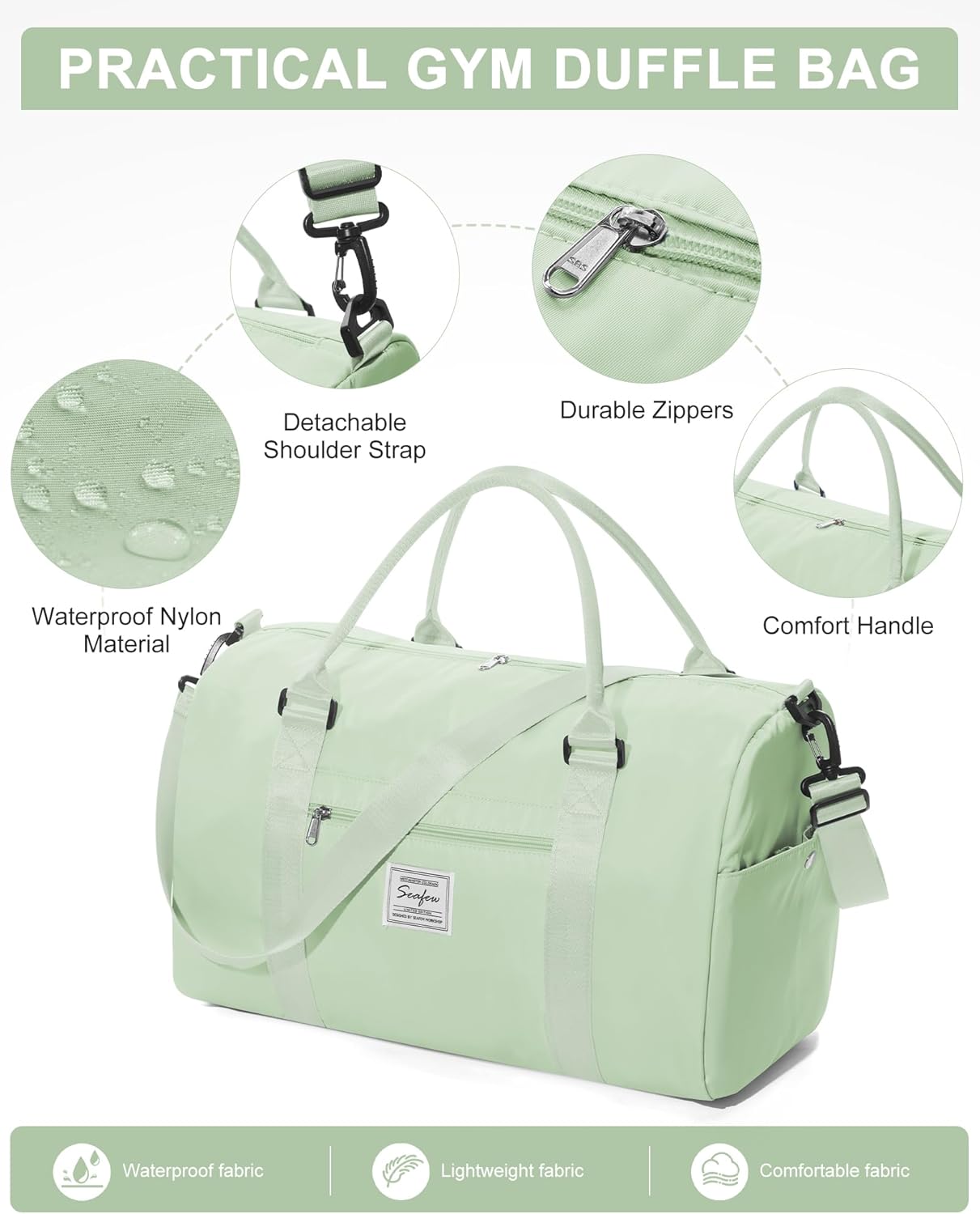 Gym Bag Womens Mens with Shoes Compartment and Wet Pocket Travel Duffel Bag for Women for Plane Sport Gym Tote Bags Swimming Yoga Waterproof Weekend Overnight Carry on Bag Hospital Holdalls - Colors B