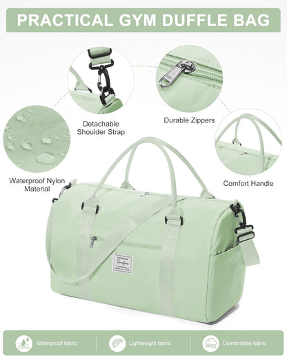 Gym Bag Womens Mens with Shoes Compartment and Wet Pocket Travel Duffel Bag for Women for Plane Sport Gym Tote Bags Swimming Yoga Waterproof Weekend Overnight Carry on Bag Hospital Holdalls - Colors B