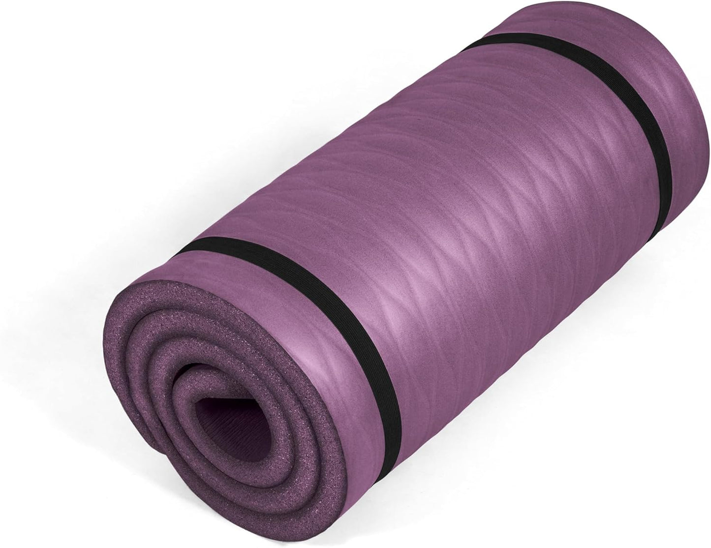 Tone Fitness 1-Inch Thick Yoga Mat | High-Density, Non-slip Exercise Mat with Carrying Strap for Yoga, Pilates, & Home Gym Workouts | Multiple Options