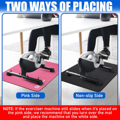 TOBWOLF Non-Slip Workout Mat for Ellipse Leg Exerciser, Ellipse Machine Mat, Exercise Mat for Under Desk Ellipticals, Suitable for Electric Seated Foot Pedal Exerciser, Stability & Floor Protection