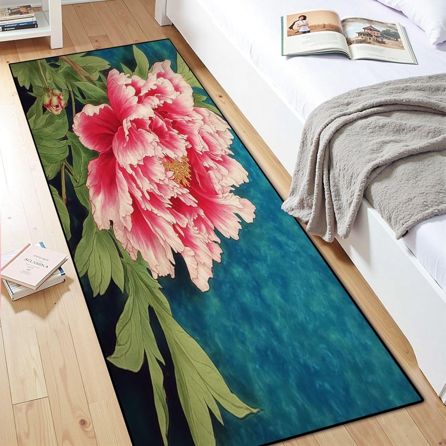 Runner Rug Washable 2x8 Leopard Print Seamless Leopard Skin Fashionable Cheetah Fur Non-Slip Hallway Area Rug Indoor Outdoor Home Decor for Entryway Bathroom Kitchen Carpet Yoga Floor Mat