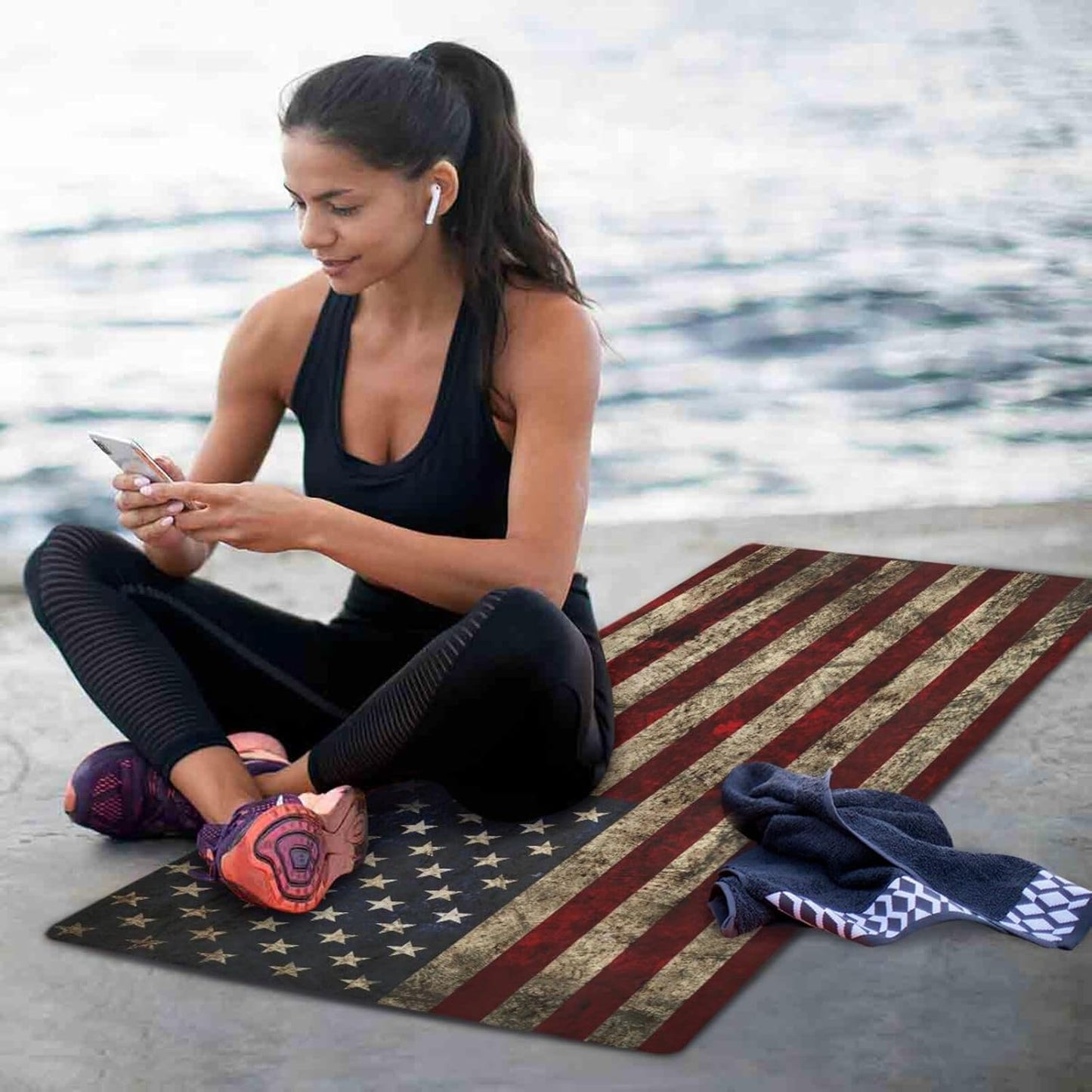 YETTASBIN Brown Solid Wood Yoga Mat for Women Men, Non Slip Exercise Mat Portable Travel Workout Mat with Storage Bag for Home Yoga, Pilates, Fitness 71x 26 Inch