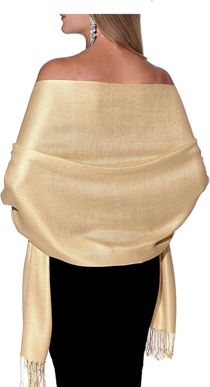 Pashmina Shawls and Wraps for Evening Dresses, Large Soft Pashminas Wedding Shawl