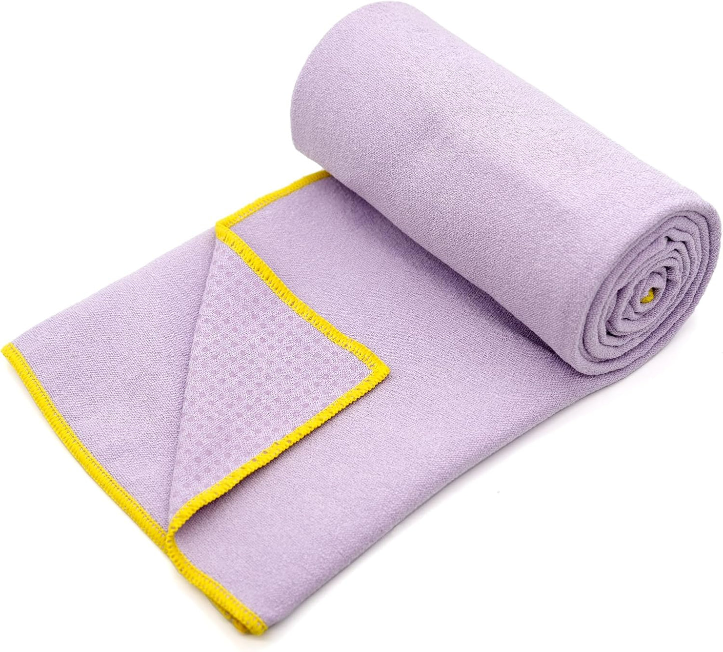 Eunzel Hot Yoga Towel - Microfiber Non Slip Yoga Mat Towel with Grip Dot Sweat Absorbent Towel for Hot Yoga, Pilates and Fitness 72" x 24", Dark Cyan/Orange