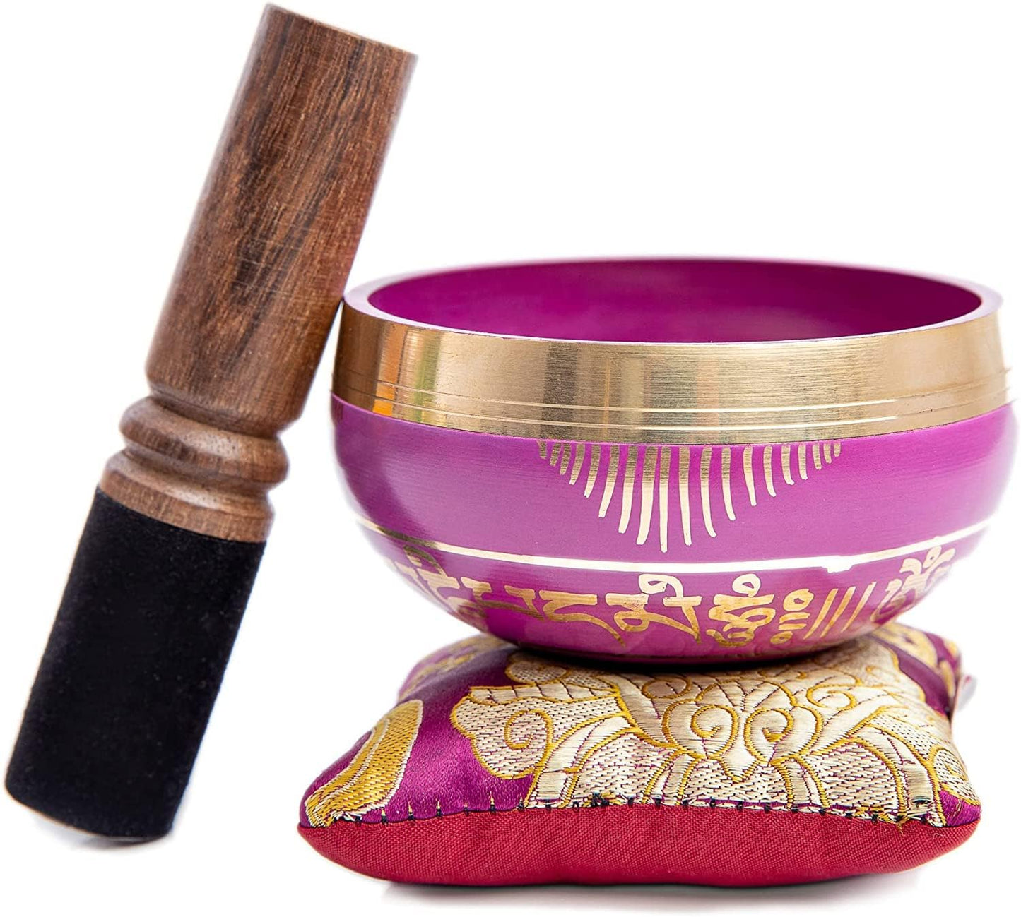 Tibetan Singing Bowl Set - Authentic Handcrafted Mindfulness Meditation Holistic Sound 7 Chakra Healing by Himalayan Bazaar (Turquoise)