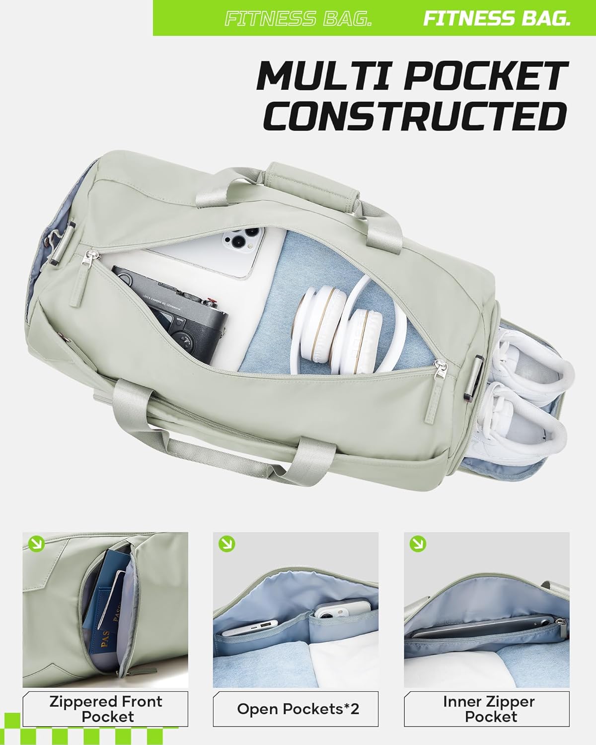Gym Bag Womens Mens with Shoes Compartment and Wet Pocket Travel Duffel Bag for Women for Plane Sport Gym Tote Bags Swimming Yoga Waterproof Weekend Overnight Carry on Bag Hospital Holdalls - Colors A