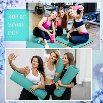 Timgle 6 Pack Yoga Mats Bulk 68 x 24 Inches Non Slip Exercise Yoga Mat 4 mm Thick Anti Slip Tear Resistant Sports Gym for Fitness Stretching Home Workout and Studio