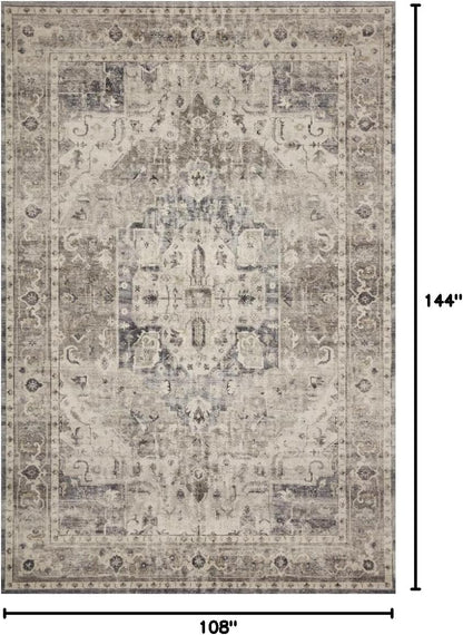 Loloi Hathaway Collection HTH-06 Blush/Multi 2'-6" x 7'-6", .25" Thick, Runner Rug, Soft, Durable, Printed, Modern, Low Pile, Non-Shedding, Easy Clean, Living Room Rug