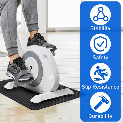 TOBWOLF Non-Slip Workout Mat for Ellipse Leg Exerciser, Ellipse Machine Mat, Exercise Mat for Under Desk Ellipticals, Suitable for Electric Seated Foot Pedal Exerciser, Stability & Floor Protection