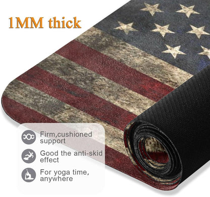 YETTASBIN Brown Solid Wood Yoga Mat for Women Men, Non Slip Exercise Mat Portable Travel Workout Mat with Storage Bag for Home Yoga, Pilates, Fitness 71x 26 Inch