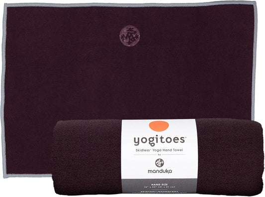 Manduka Yogitoes Yoga Hand Towel - 16" | Moisture Activated Grip | Patented Silicone Nubs | Highly Absorbent, Durable & Easy Care | Compact Size for Hot Yoga, Pilates | 16 x 24 Inches | Indulge