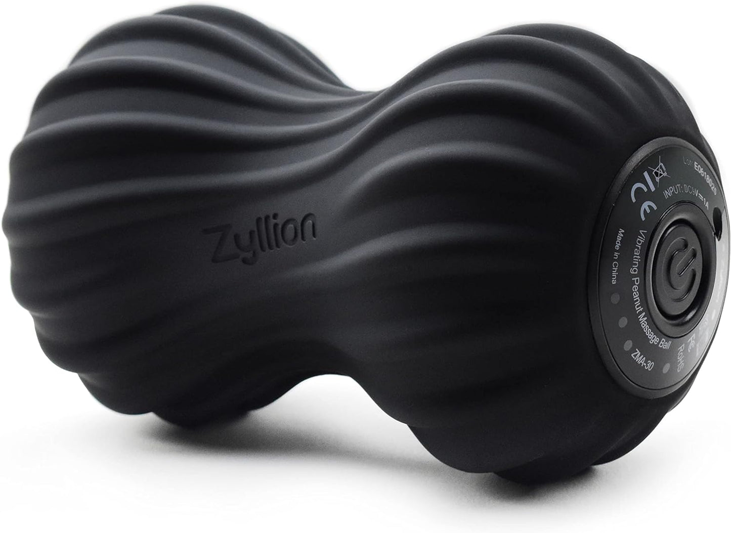 Zyllion Vibrating Peanut Massage Ball with 4 Modes - Cordless Rechargeable Electric Deep Tissue Massager Roller for Muscle Pain Relief, Orange, ZMA-30