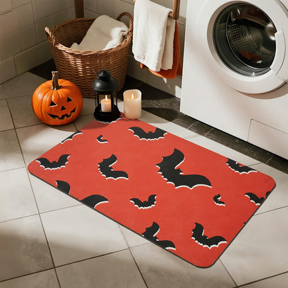 TYUU Bath Mat, Bathroom Rugs Non Slip Washable Thin Absorbent Quick Dry Bath Mat Fits Under Door Bathroom Floor Mat Perfect for Bath, Shower, or Sink 24"x36" Dark Grey