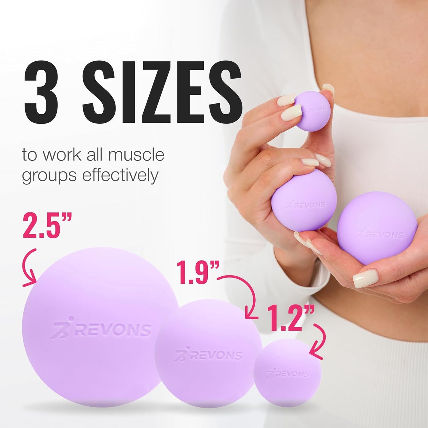 3 in 1 Massage Ball Set - Lacrosse Balls for Myofascial Release, Back Pain Relief, Face Fitness, Trigger Points, Yoga, Physical Therapy, Muscle Recovery and Soft Deep Tissue Massage (Turquoise)