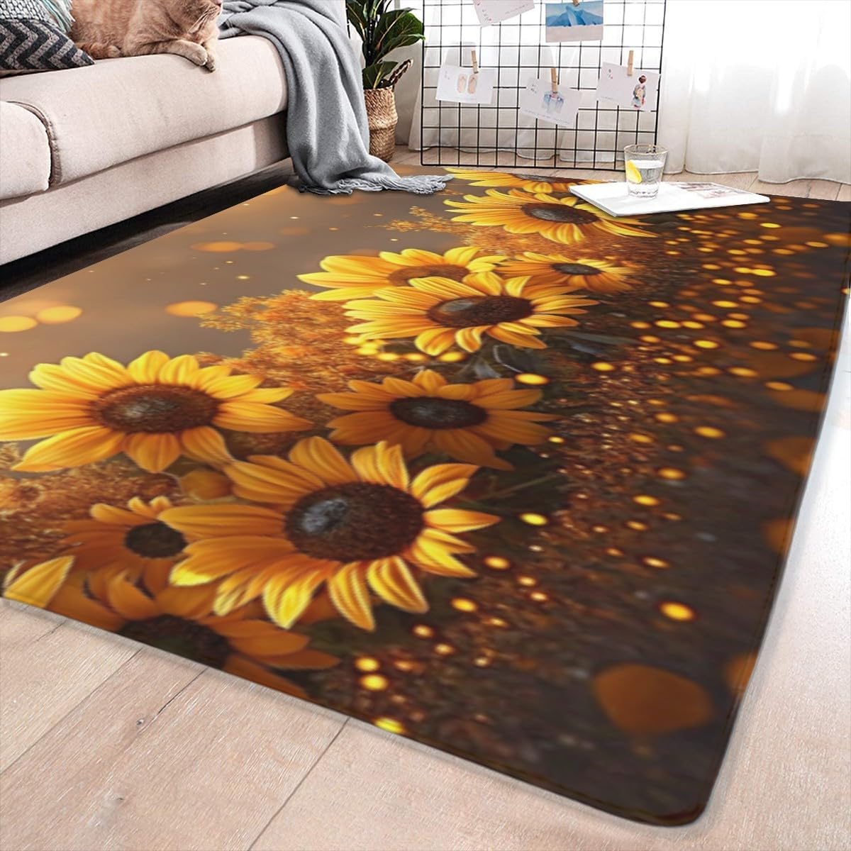 Butterfly Carpet Area Rug - Lovely Butterflies Printed Carpets for Kids Butterfly Theme Living Room Indoor Bedroom Decor Soft Polyester Yoga Mat 2'x3'