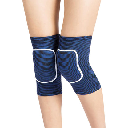 Men Women Protective Knee Pads, Anti-Slip Padded Sponge Knee Brace Knee Support for Football Volleyball Dance Skating Basketball Sports (Medium,Nude)