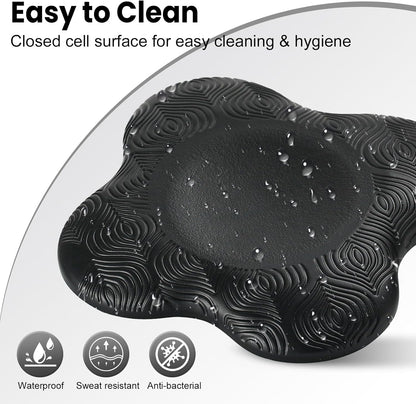 2 Pack Yoga Knee Pads Mat Set - Extra Thick Foam Kneeling Pad Cushion for Knees, Elbows, Wrists, Head - Yoga Essentials for Women Men, Non-Slip Pilates, Meditation, Floor Workouts