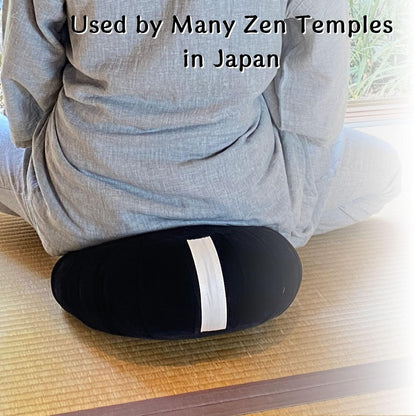 Zafu Meditation Cushion Japan Made | Authentic Zen Temple Style Zazen Seat – Firm Kapok Filling for Mindfulness, Yoga & Posture Support