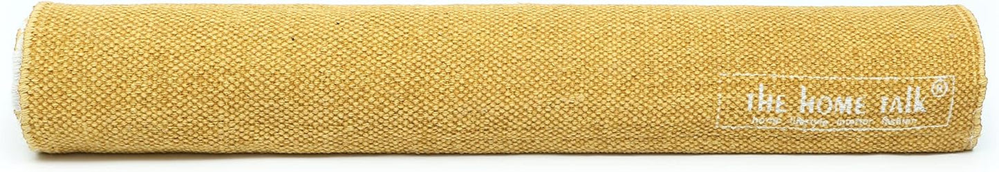 Hand Woven 100% Cotton Yoga Mat- Thick Handloom Made in India- for Gym Floor Exercise - Runner for Bedroom